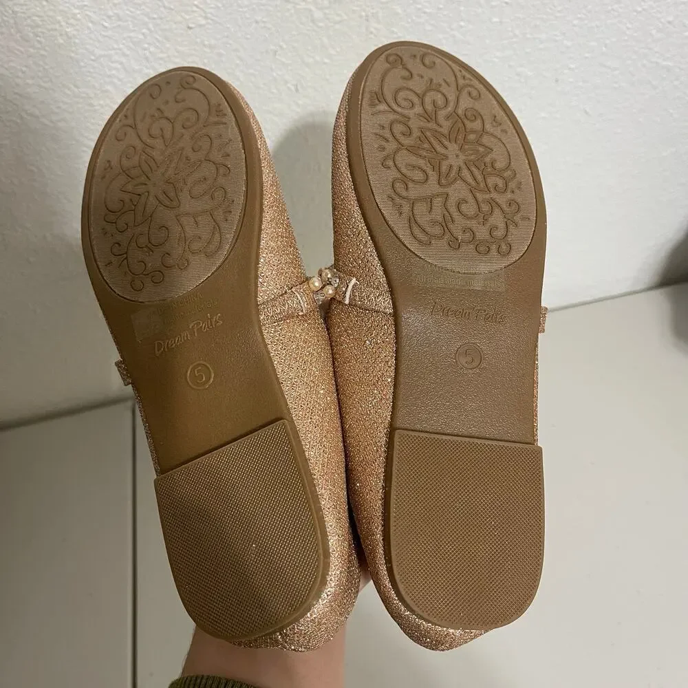 Dream Pairs Girls Mary Jane Dress Shoes Special Occasion Pearl Strap Sz 5